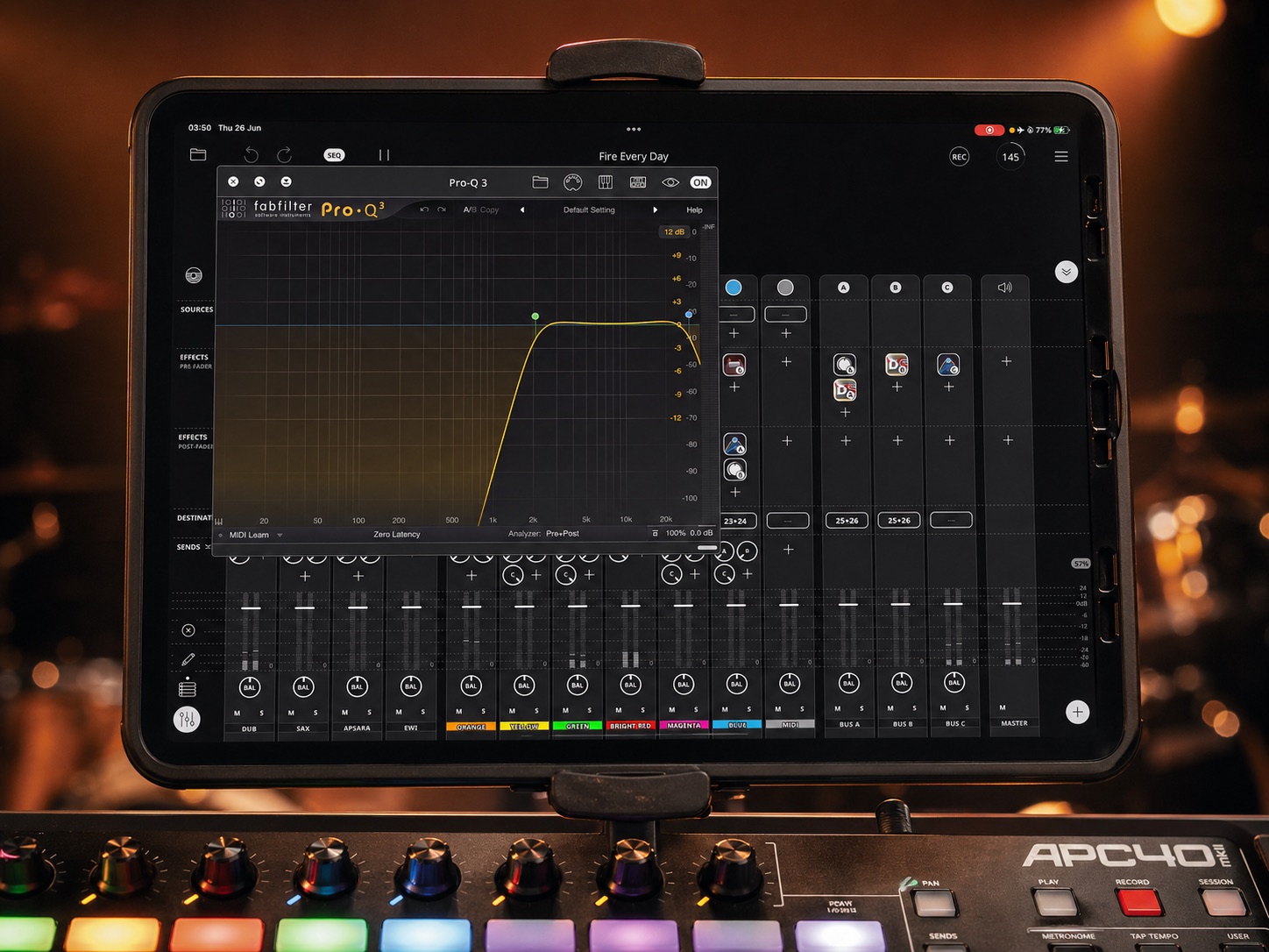 Dub FX performing with Loopy Pro and live processing on stage.