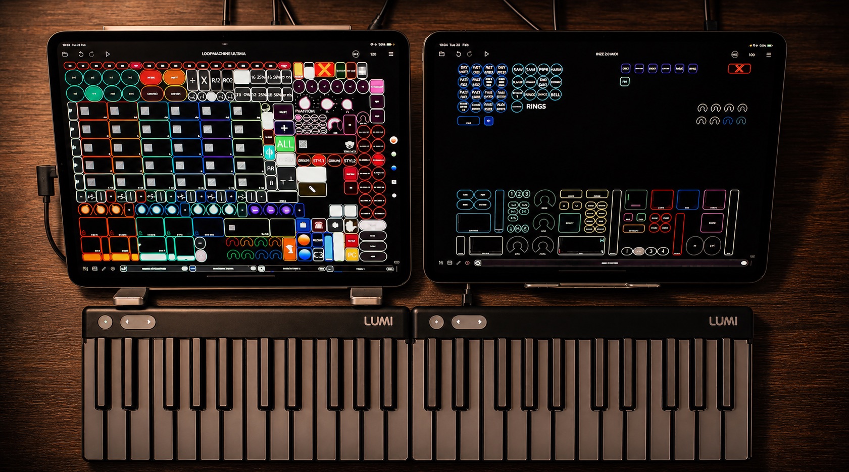 A Loopy Pro performance setup for freestyle looping and live control