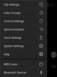 Loopy Pro main menu