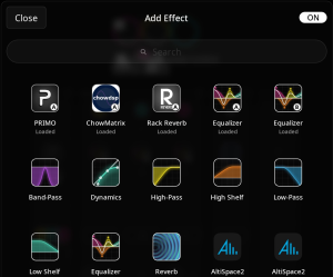 Add Effect panel
