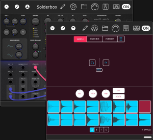 Solderbox and Koala Audio Unit windows