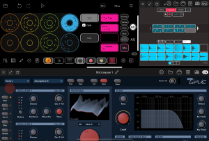 Loopy Pro with two docked Audio Unit plugins